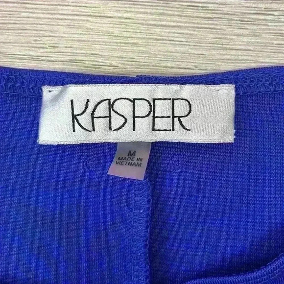 KASPER Blue/Purple Sleeveless Midi Dress Size M - Picture 6 of 10